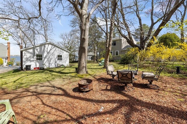 9 Nonantum Rd, Marblehead, MA 01945 - view of green lawn featuring a fire pit
