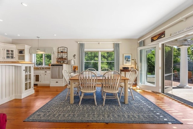 25 Richard Ln, Eastham, MA 02642 - dining room with plenty of natural light, wood finished floors, and recessed lighting