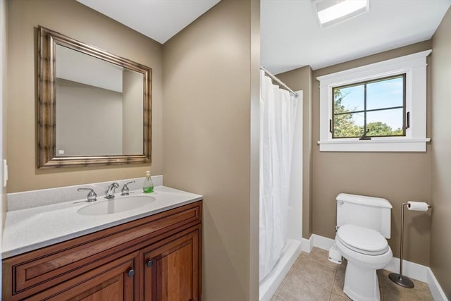 25 Richard Ln, Eastham, MA 02642 - bathroom with vanity, tile patterned flooring, and a shower with curtain