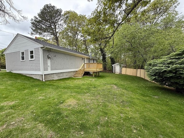 6 Raintree Rd, Dennis, MA 02639 - view of yard featuring a wooden deck and stairway