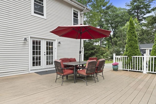 74 Glendale Rd, Braintree, MA 02184 - wooden deck featuring french doors and outdoor dining area