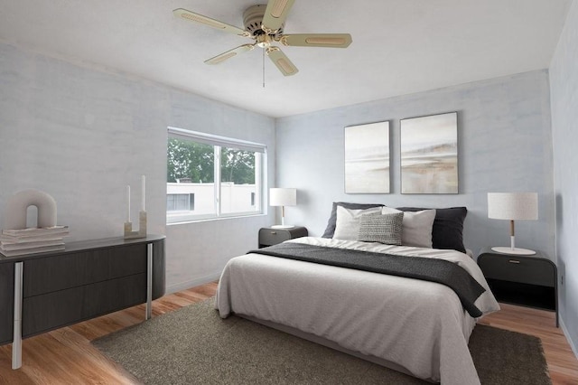 1 Charles St Unit W, Reading, MA 01867 - bedroom featuring light wood-style flooring and ceiling fan