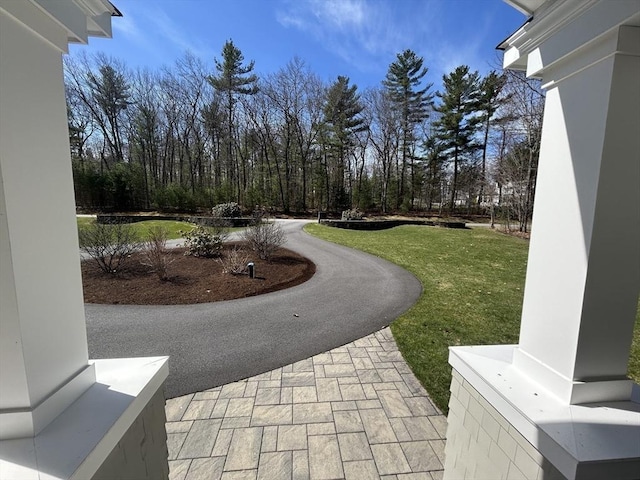 surrounding community with a yard
