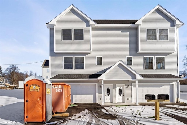 view of front of home featuring a garage