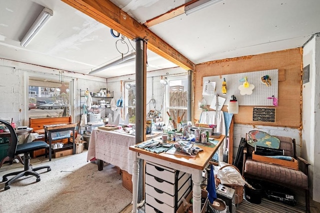 67 N End Blvd Unit 1, Salisbury, MA 01952 - office area with a workshop area and carpet