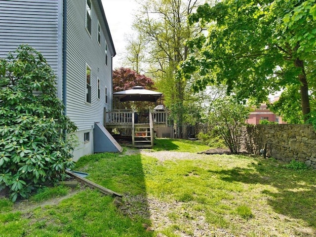 56 Gatehouse Dr, Fall River, MA 02720 - view of yard featuring a deck