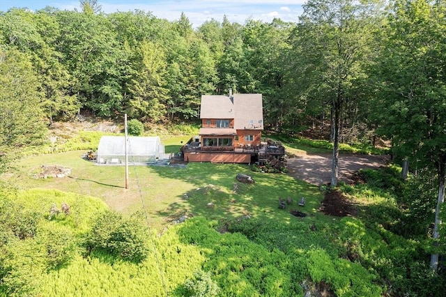 421 Legate Hill Rd, Charlemont, MA 01339 - view from above of property featuring a heavily wooded area