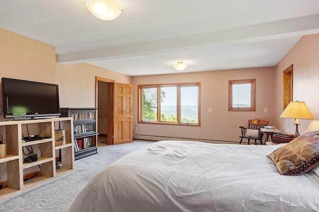 421 Legate Hill Rd, Charlemont, MA 01339 - bedroom with carpet and beamed ceiling