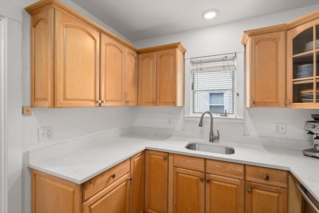 26 Edgebrook Rd, Boston, MA 02132 - kitchen featuring light countertops and glass insert cabinets