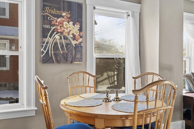 view of dining area