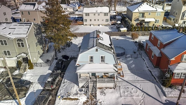 view of snowy aerial view