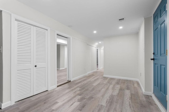 entrance foyer featuring light hardwood / wood-style flooring