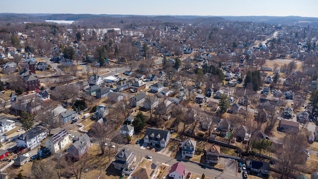 drone / aerial view with a residential view