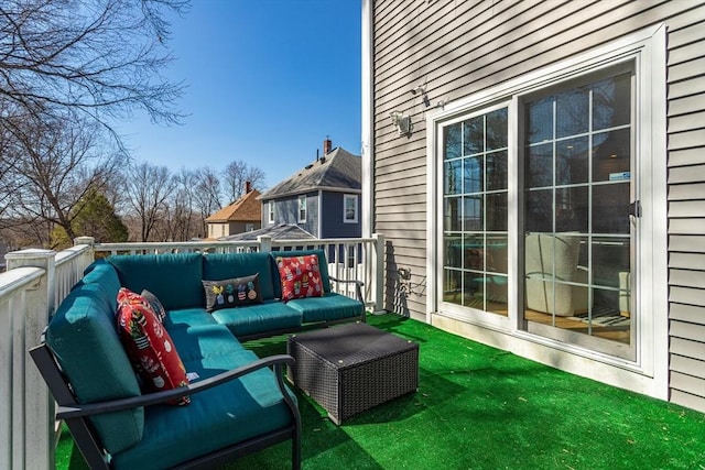 view of patio featuring outdoor lounge area