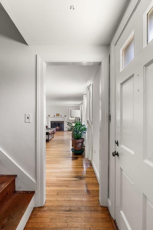 13 Clarks Rd, Amesbury, MA 01913 - hall featuring hardwood / wood-style floors and stairway