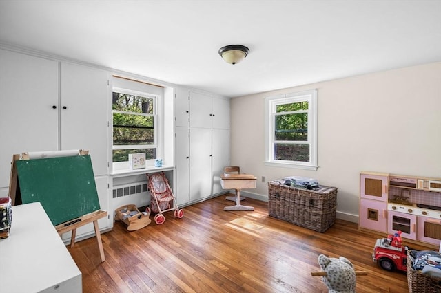 13 Clarks Rd, Amesbury, MA 01913 - recreation room with wood finished floors and radiator heating unit