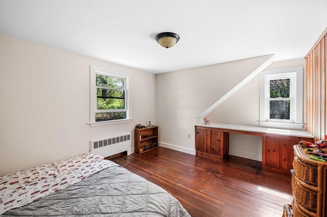 13 Clarks Rd, Amesbury, MA 01913 - bedroom featuring radiator heating unit, hardwood / wood-style flooring, and a desk