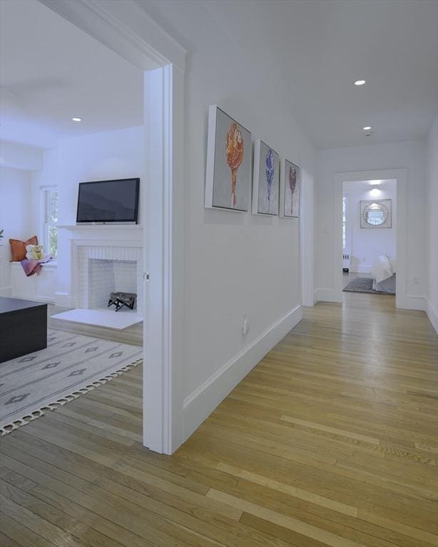 hallway featuring light hardwood / wood-style floors