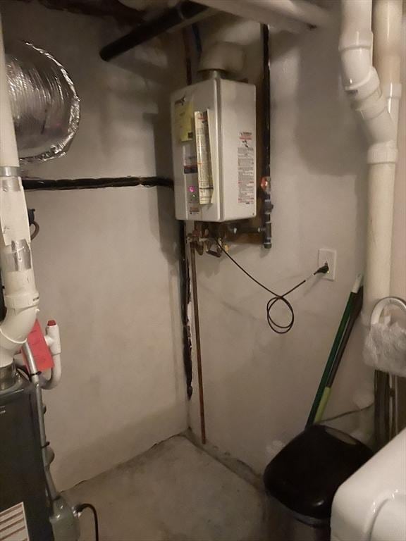 24 Bandon Cir Unit 24, Westford, MA 01886 - utility room with tankless water heater