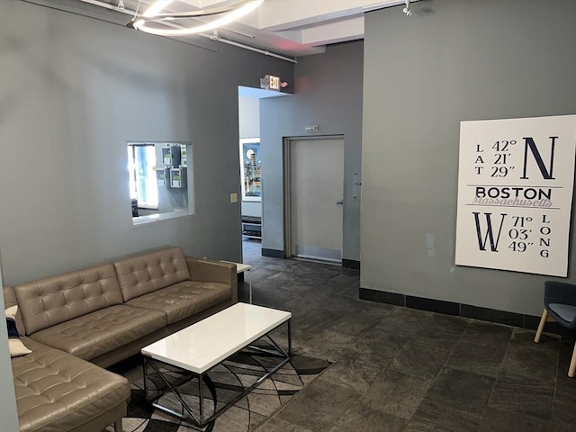 12 Stoneholm St Unit 313, Boston, MA 02115 - building lobby featuring high vaulted ceiling and beamed ceiling