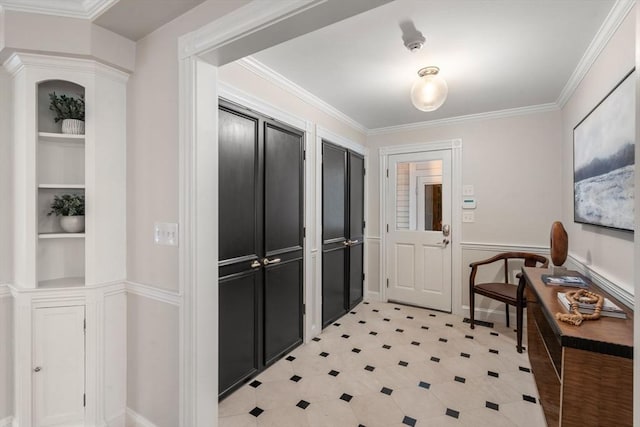 51 Summer St, Weston, MA 02493 - foyer entrance with ornamental molding