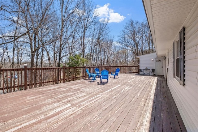 view of wooden terrace