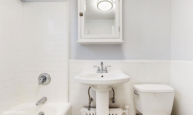 bathroom with  shower combination and toilet