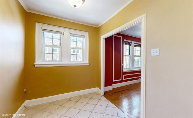 doorway to outside featuring light tile patterned floors