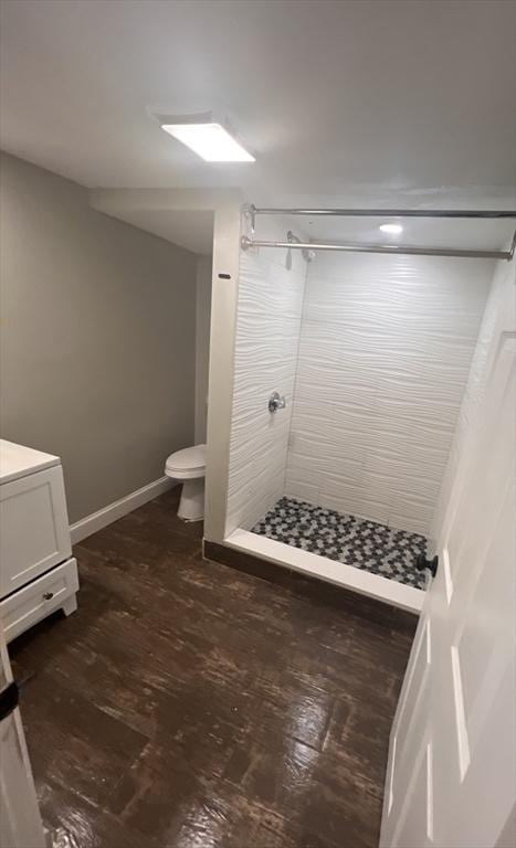 14 Russell St, Everett, MA 02149 - bathroom with a shower stall, wood-type flooring, and vanity
