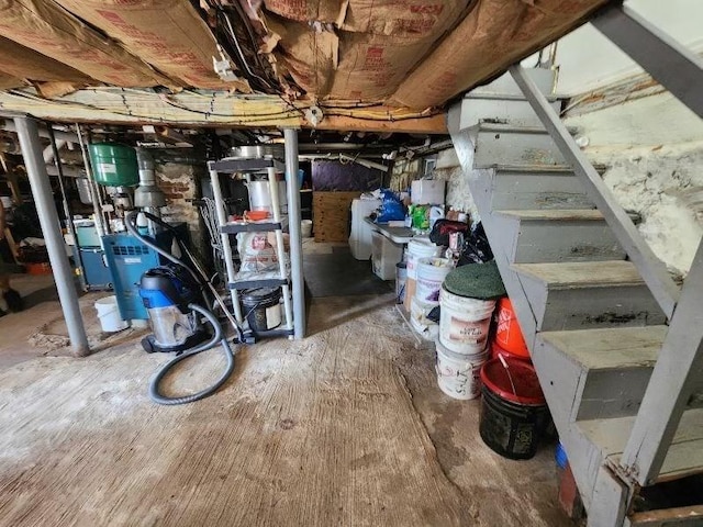 14 Russell St, Everett, MA 02149 - unfinished basement featuring stairs