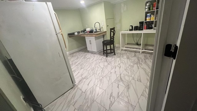 14 Russell St, Everett, MA 02149 - interior space with light marble finish flooring and ornamental molding