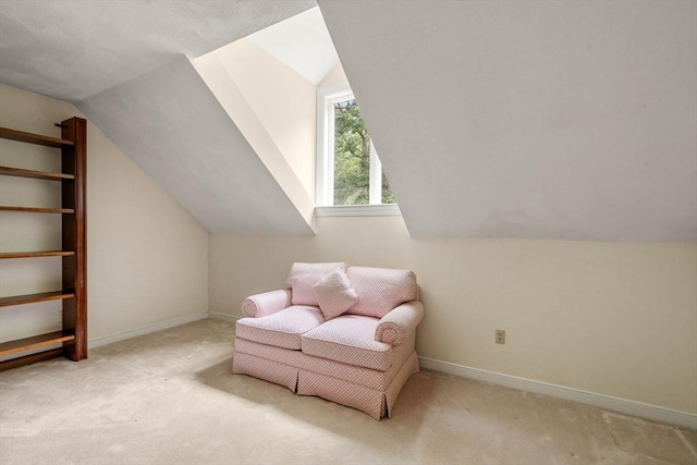 8 Pleasant St, Dover, MA 02030 - living area with carpet, vaulted ceiling, and baseboards