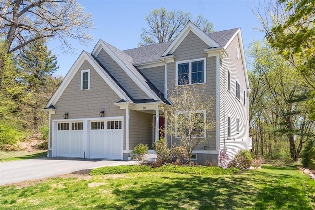 70 Rockland St, Natick, MA 01760 - craftsman house with a garage, aphalt driveway, and a front yard
