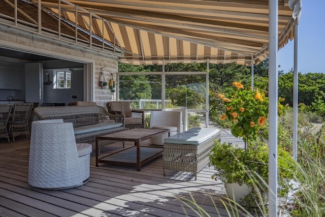 17 Indian Trl, Barnstable, MA 02655 - deck with an outdoor living space