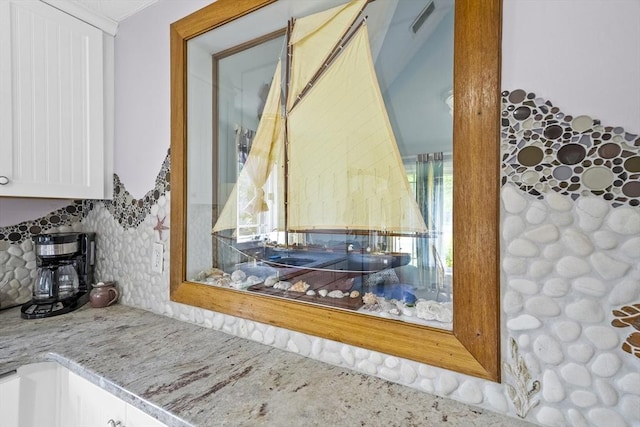 6 N Rd, Mattapoisett, MA 02739 - kitchen view of white cabinets and light stone countertops