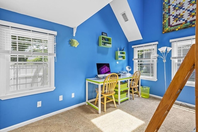 6 N Rd, Mattapoisett, MA 02739 - carpeted office space with vaulted ceiling and baseboards