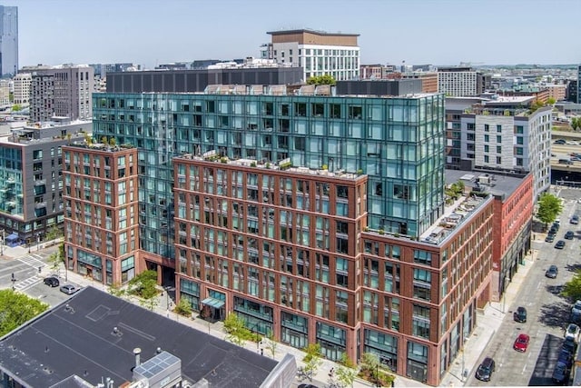 view of building exterior with a view of city
