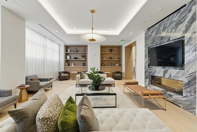 building lobby with recessed lighting
