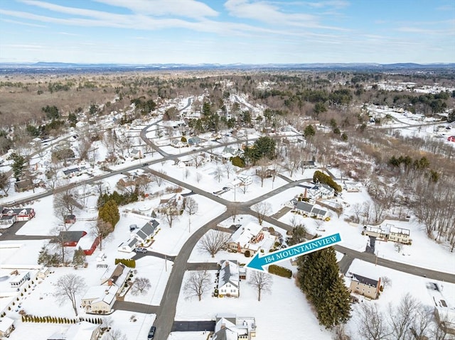 view of snowy aerial view