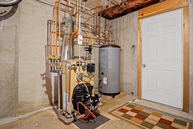 2 Christin Way, Woburn, MA 01801 - utility room featuring water heater and a heating unit