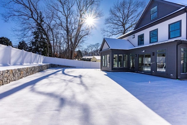 view of snowy yard