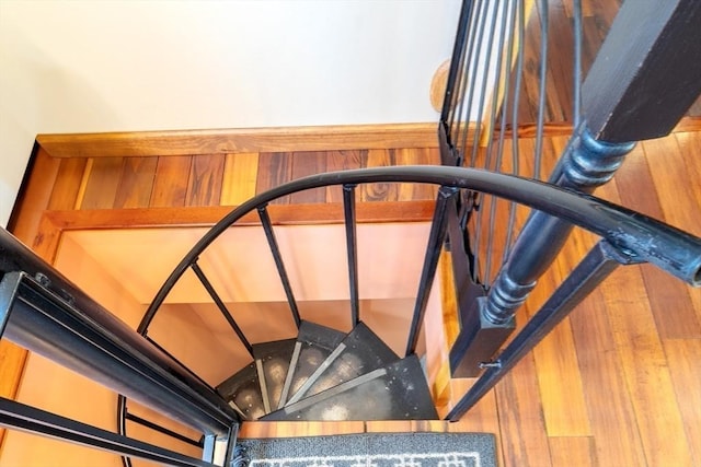 view of stairway