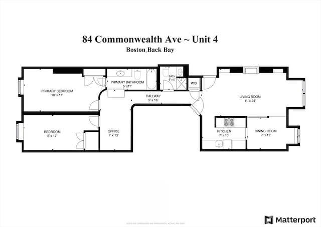 84 Commonwealth Ave Unit 4, Boston, MA 02116 - property floor plan