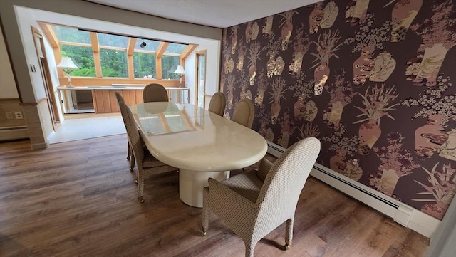 17 Crowningshield Dr, Paxton, MA 01612 - dining room with a baseboard heating unit and wood finished floors