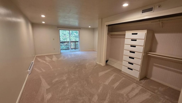 17 Crowningshield Dr, Paxton, MA 01612 - unfurnished bedroom featuring access to outside, light carpet, recessed lighting, and baseboard heating