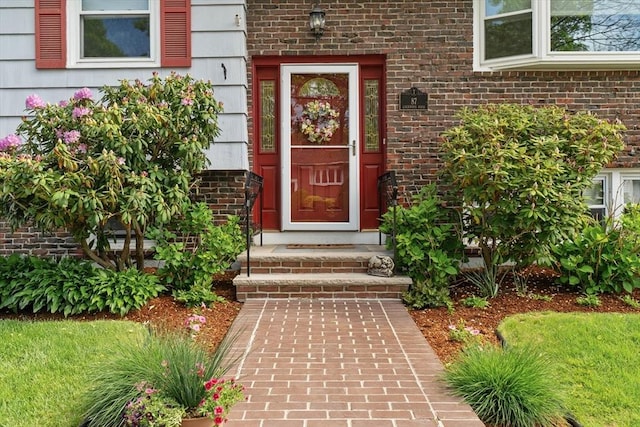 87 Lockwood Rd, Lynn, MA 01904 - property entrance featuring brick siding