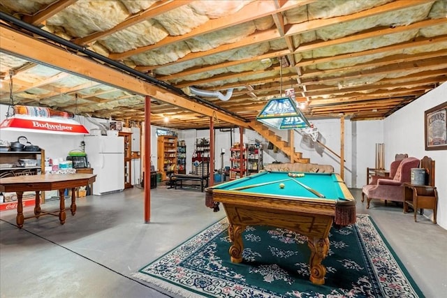 27 Crestview Dr, Uxbridge, MA 01569 - recreation room featuring finished concrete floors, billiards table, and electric panel
