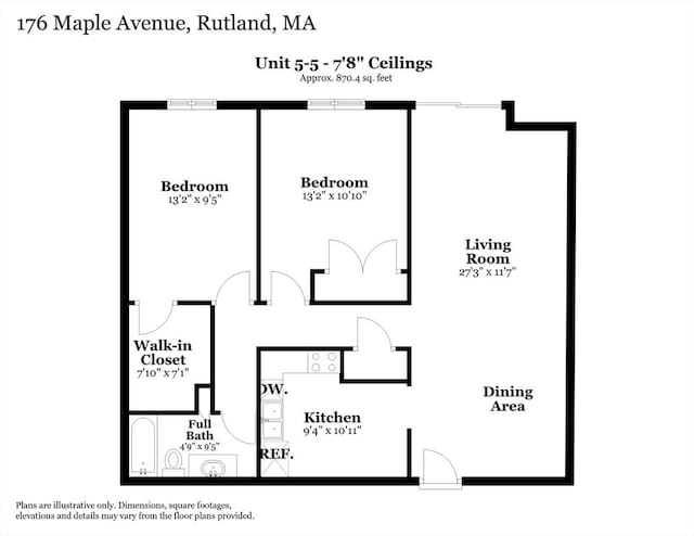 176 Maple Ave Unit 5-5, Rutland, MA 01543 - view of home floor plan