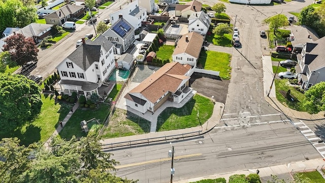 aerial perspective of suburban area