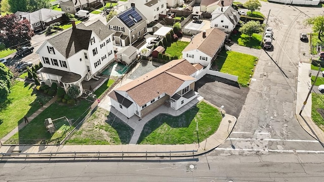aerial view of residential area